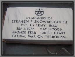 Veteran Pentacle Gravestone for PFC Stephen Snowberger